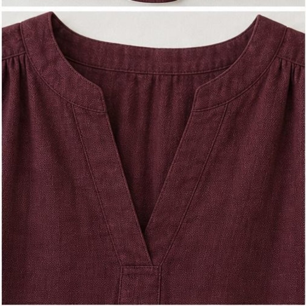 Burgundy Ruffle Blouse - Picture 4 of 6